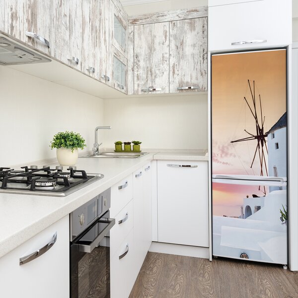 Tapeta nálepka na ledničku Santorini Řecko FridgeStick-70x190-f-104622811