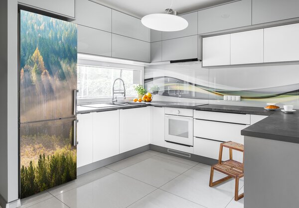 Nálepka na ledničku Mlha nad lesem FridgeStick-70x190-f-104886541
