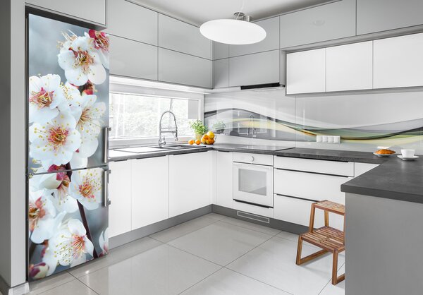 Samolepící nálepka na ledničku Květy višně FridgeStick-70x190-f-104952401