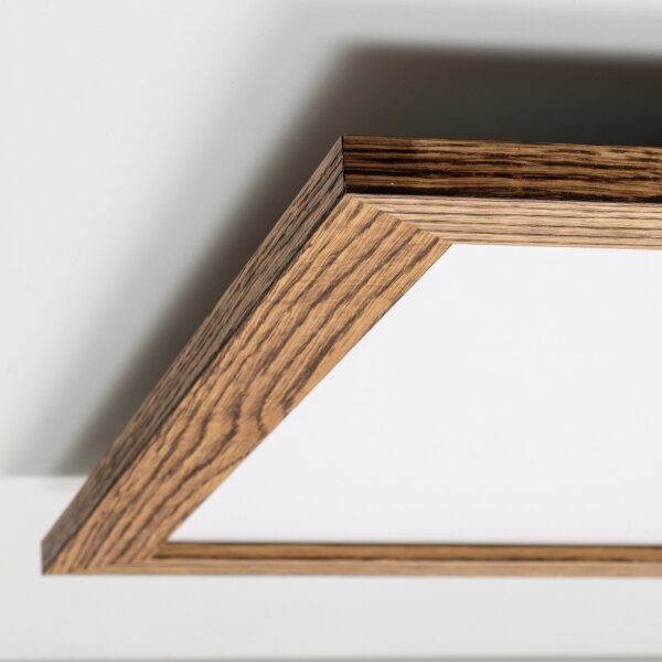 Eglo - LED Přisazený panel SALOBRENA-RW WOOD LED/34W/230V 2700/4000K hnědá
