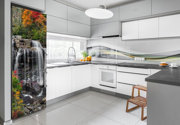 Foto nálepka na ledničku Vodopád podzim FridgeStick-70x190-f-104859838