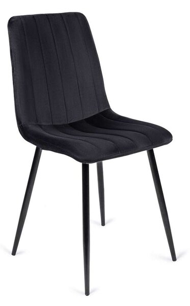 Jídelní židle Vabo Velvet, černá