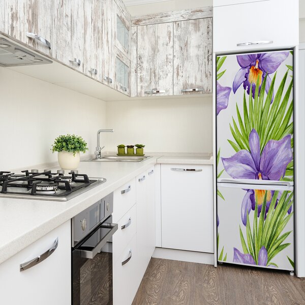 Fototapeta na ledničku Orchidej a palmy FridgeStick-70x190-f-104930061