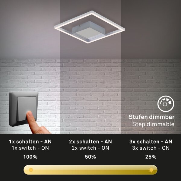 Briloner 3105-018 - LED Stmívatelné stropní svítidlo FRAMES LED/9,7W/230V