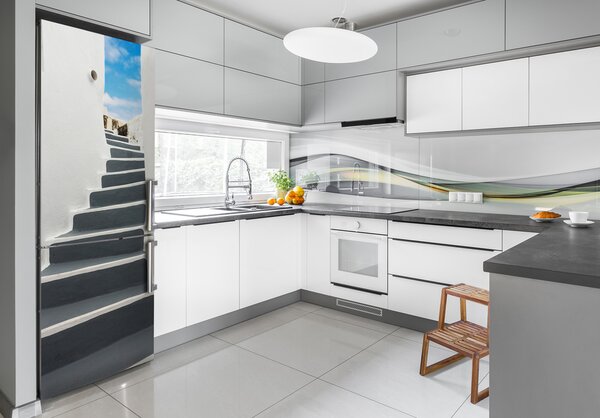 Tapeta nálepka na ledničku Santorini Řecko FridgeStick-70x190-f-105585073