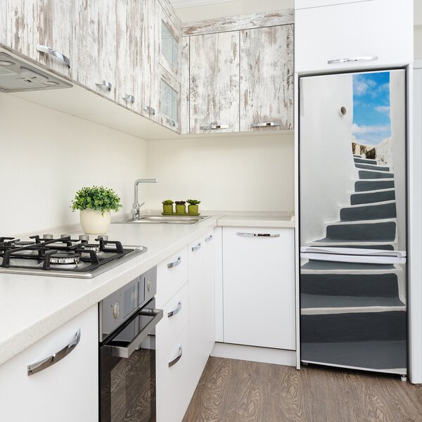 Tapeta nálepka na ledničku Santorini Řecko FridgeStick-70x190-f-105585073