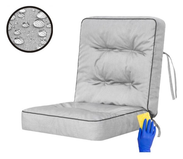 Polštář na zahradní houpačku VENUS 50 cm popel, ekolen