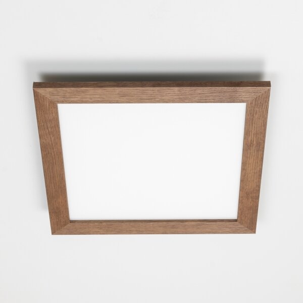 Brilagi -LED Stropní svítidlo SLIMFRAME WOOD LED/36W/230V 49,5x49,5 cm tm. hnědá
