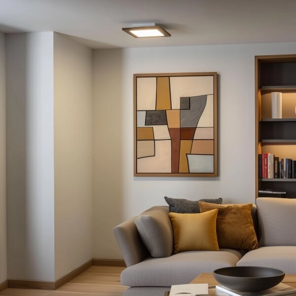 Brilagi - LED Stropní svítidlo SLIMFRAME WOOD LED/25W/230V 34x34 cm hnědá
