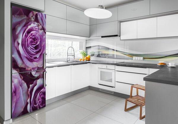 Nálepka fototapeta lednička Fialové růže FridgeStick-70x190-f-106010688