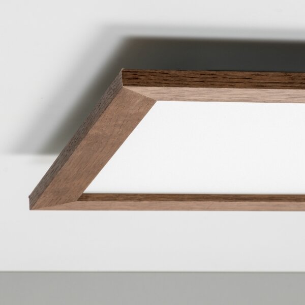 Brilagi -LED Stropní svítidlo SLIMFRAME WOOD LED/36W/230V 49,5x49,5 cm tm. hnědá
