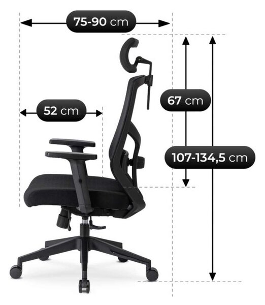 Kancelářská židle Kaltas, černá