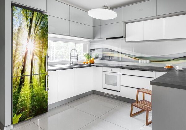 Nálepka na ledničku Slunce v lese FridgeStick-70x190-f-105833930