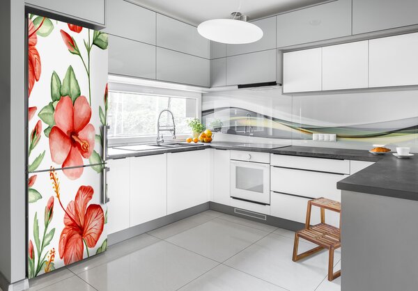 Fototapeta na ledničku Tropické květiny FridgeStick-70x190-f-105950517