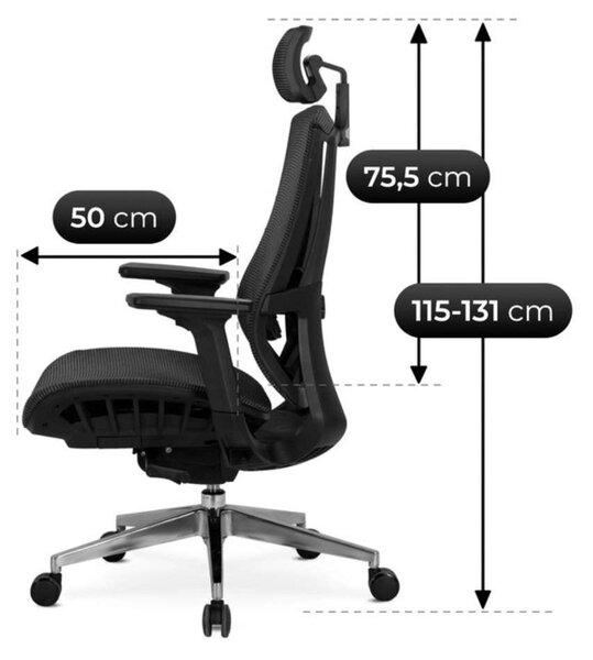 Kancelářská židle Lisane, černá