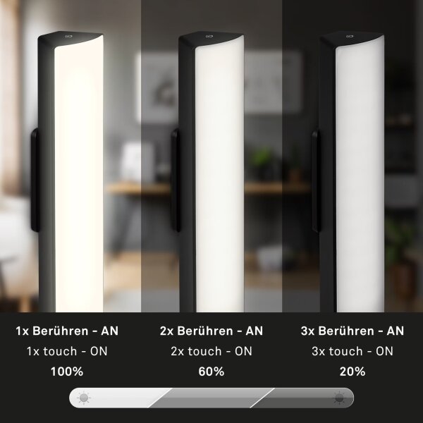 Briloner 7474-015 -LED Stm. nabíjecí venkovní stolní lampa LED/7W/5V 3000K černá