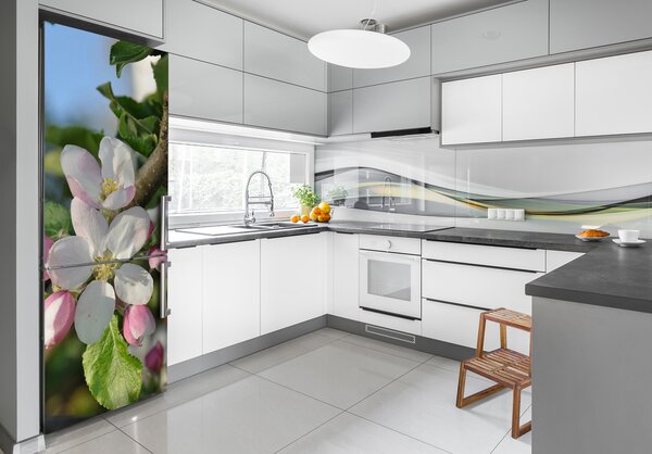 Samolepící nálepka na ledničku Květy višně FridgeStick-70x190-f-106222924