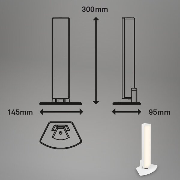 Briloner 7474-016 - LED Stm. nabíjecí venkovní stolní lampa LED/7W/5V 3000K bílá