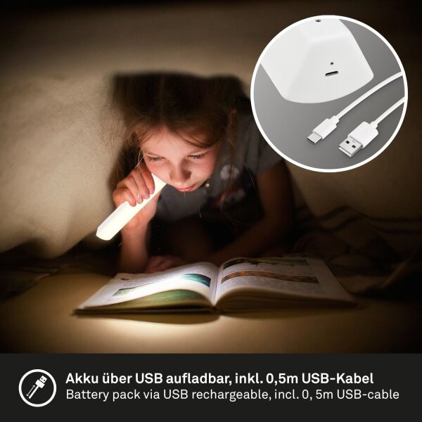 Briloner 7474-016 - LED Stm. nabíjecí venkovní stolní lampa LED/7W/5V 3000K bílá