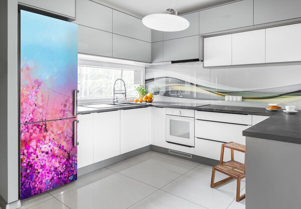 Samolepící nálepka na ledničku Květy višně FridgeStick-70x190-f-106388949