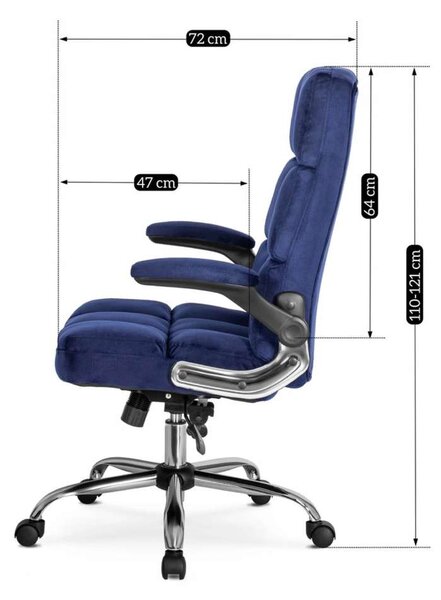 Kancelářské křeslo Brogas Velvet, modrá