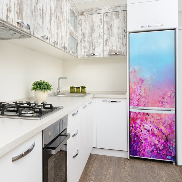 Samolepící nálepka na ledničku Květy višně FridgeStick-70x190-f-106388949