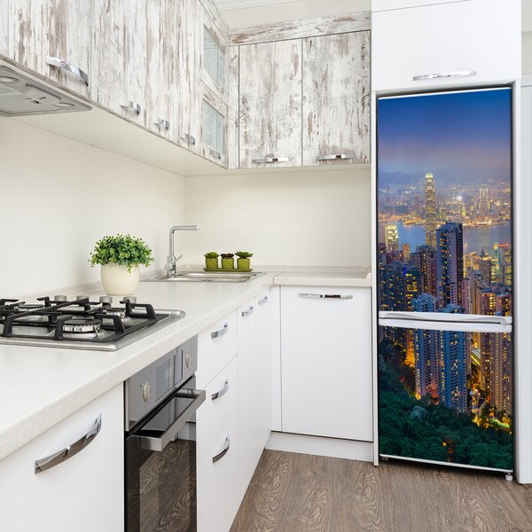 Samolepící nálepka na ledničku Hongkong noc FridgeStick-70x190-f-106686696