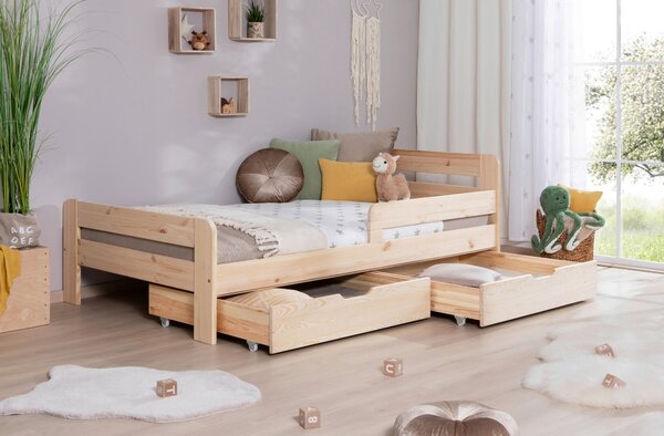 POSTEL S ÚLOŽNÝM PROSTOREM, 120/200 cm, přírodní barvy MID.YOU - Online Only dětské postele, Online Only