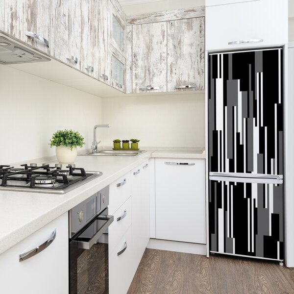 Nálepka na ledničku Černo-bílé linie FridgeStick-70x190-f-107133288