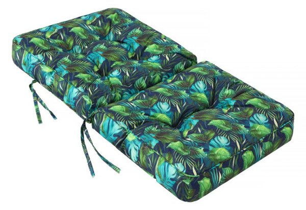 Polštář na zahradní houpačku VENUS 50 cm oxford, modré listí