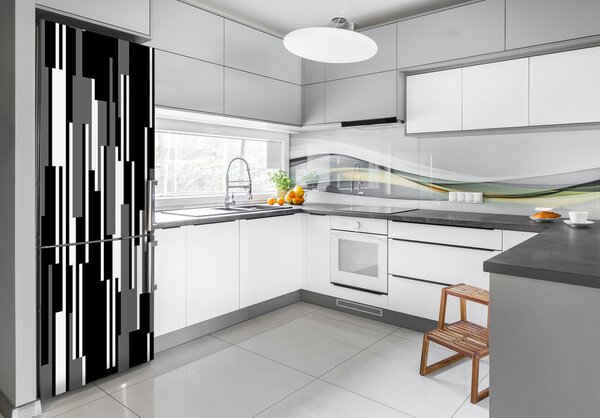 Nálepka na ledničku Černo-bílé linie FridgeStick-70x190-f-107133288