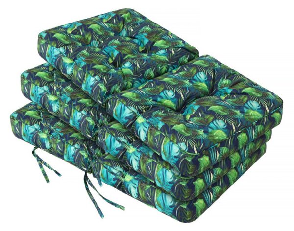 Polštář na zahradní houpačku VENUS 50 cm oxford, modré listí