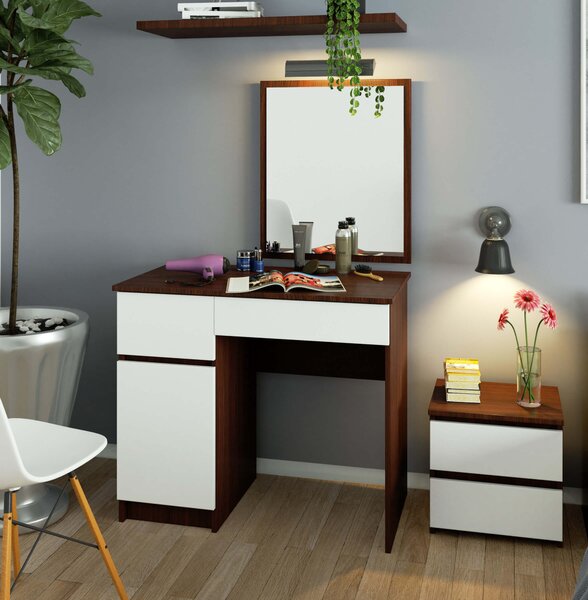 Toaletní stolek PAVEL500L, wenge / bílý
