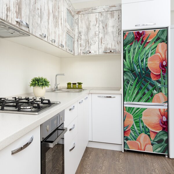 Fototapeta na ledničku Orchidej a palmy FridgeStick-70x190-f-107940636