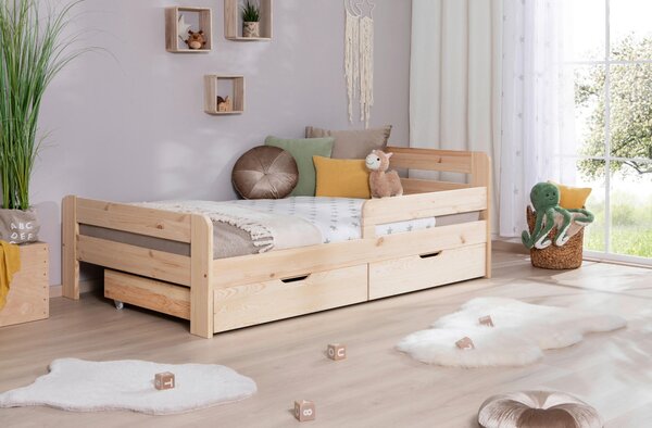POSTEL S ÚLOŽNÝM PROSTOREM, 120/200 cm, přírodní barvy MID.YOU - Online Only dětské postele, Online Only