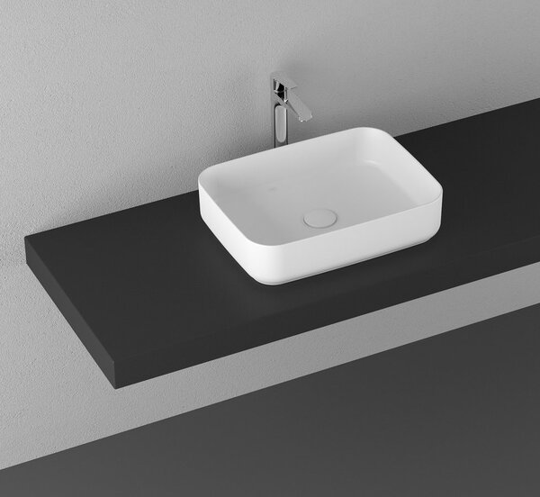 Isvea Infinity umyvadlo 50x36 cm obdélníkový na pult bílá lesk 10NF65050