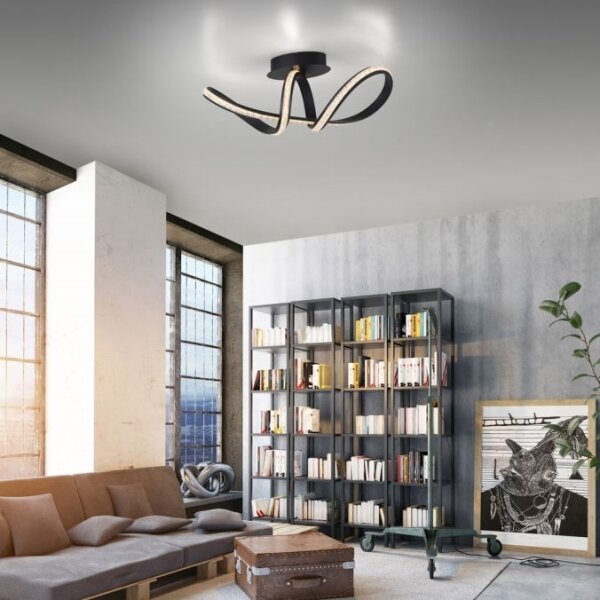 JUST LIGHT. 8475-18 - LED Stmívatelný přisazený lustr BRILLA LED/29W/230V černá
