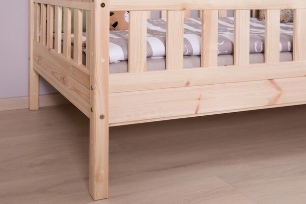 DĚTSKÁ POSTEL SE STŘÍŠKOU, 90/200 cm, přírodní barvy MID.YOU - Online Only dětské postele, Online Only