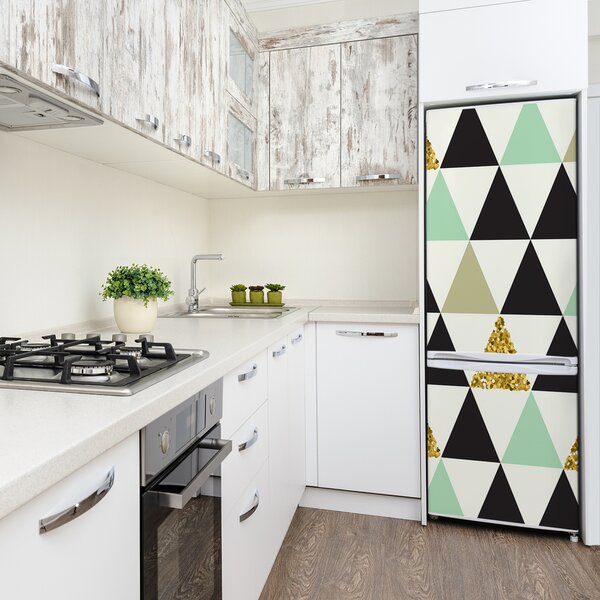 Nálepka na ledničku Barevné trojúhelníky FridgeStick-70x190-f-108188831