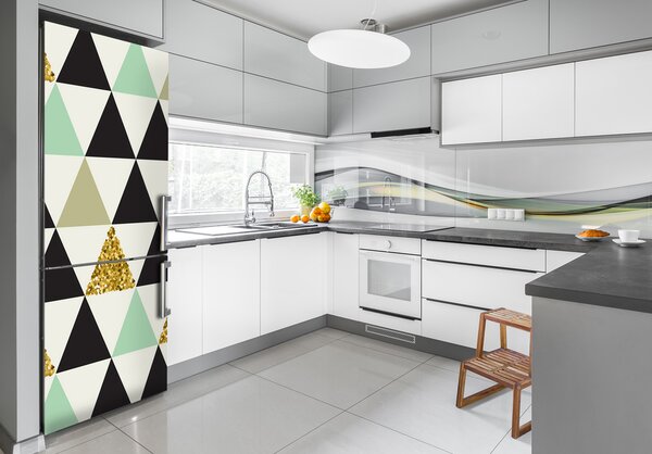 Nálepka na ledničku Barevné trojúhelníky FridgeStick-70x190-f-108188831
