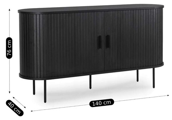 Komoda Lorget 140, černá