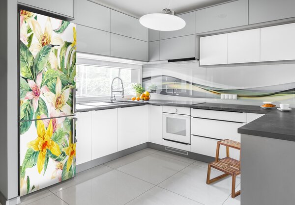 Fototapeta na ledničku Tropické květiny FridgeStick-70x190-f-108363816