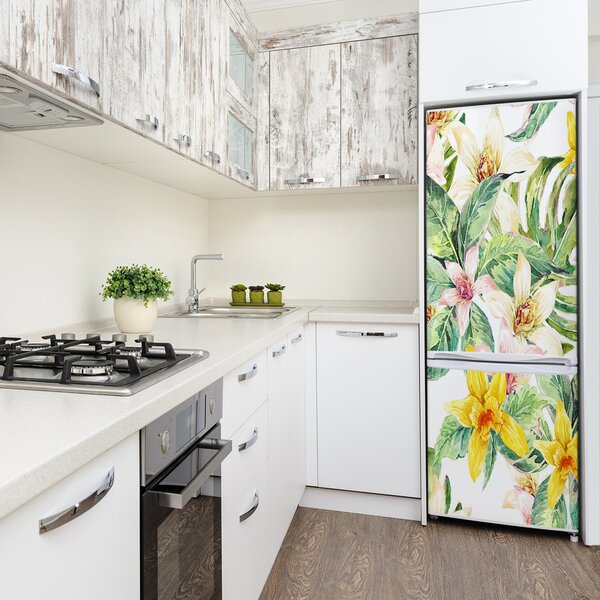 Fototapeta na ledničku Tropické květiny FridgeStick-70x190-f-108363816