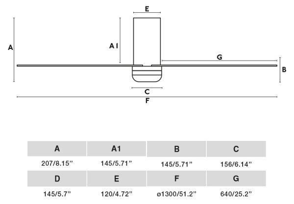 FARO 33829-Stropní ventilátor PUNT TUB M hnědá/bílá pr.130 cm + dálkové ovládání
