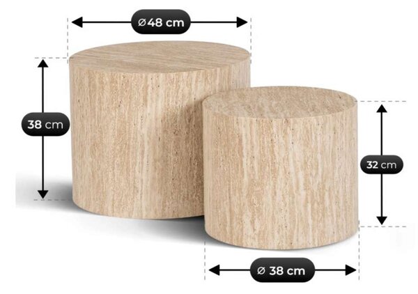 Konferenční stolek Dokom, kámen
