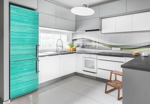 Nálepka tapeta na ledničku Zelené desky FridgeStick-70x190-f-109118296