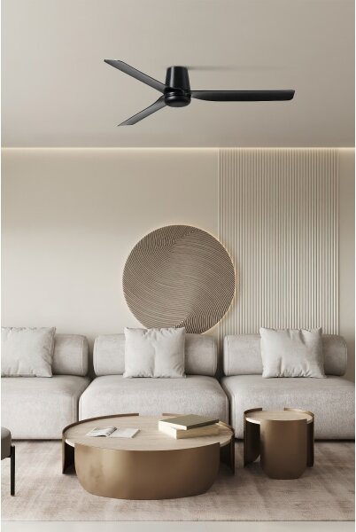 FARO 33830 - Stropní ventilátor PUNT TUB M černá pr. 130 cm + dálkové ovládání