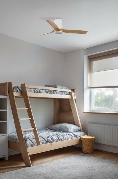FARO 33833 - Stropní ventilátor MINI PUNT TUB S hnědá/bílá pr. 90 cm + DO