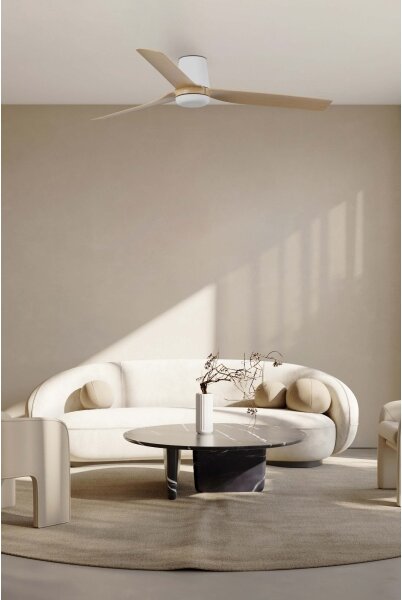 FARO 33829-Stropní ventilátor PUNT TUB M hnědá/bílá pr.130 cm + dálkové ovládání