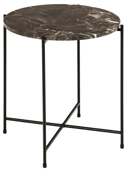 ODKLÁDACÍ STOLEK, hnědá, tmavě hnědá, kámen, 42/42/45 cm - Online Only konferenční stolky, Online Only